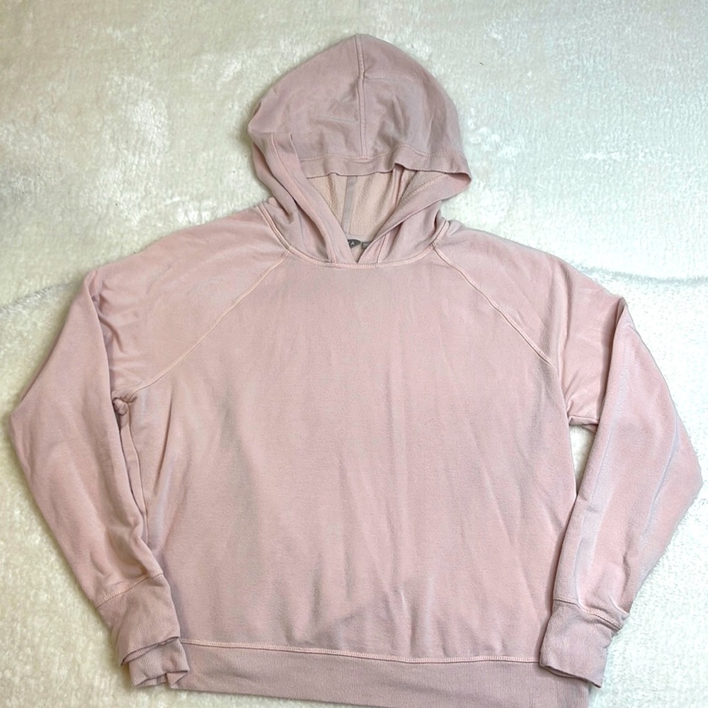 Athleta Criss Cross Back Hoodie Blush/Pink Size XL